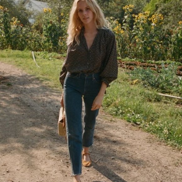 DREAMY DOEN ROSE TOP - BLACK WINTER DITSY - SIZE XS! - Picture 2 of 10